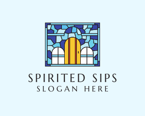 Decorative House Stained Glass logo design