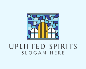 Decorative House Stained Glass logo design