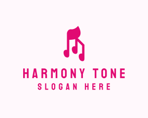 Pink Musical Notes logo