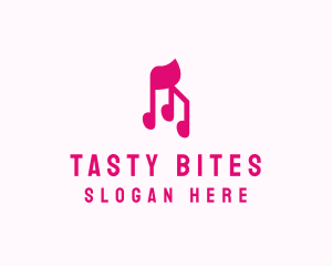 Pink Musical Notes logo