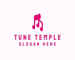 Pink Musical Notes logo