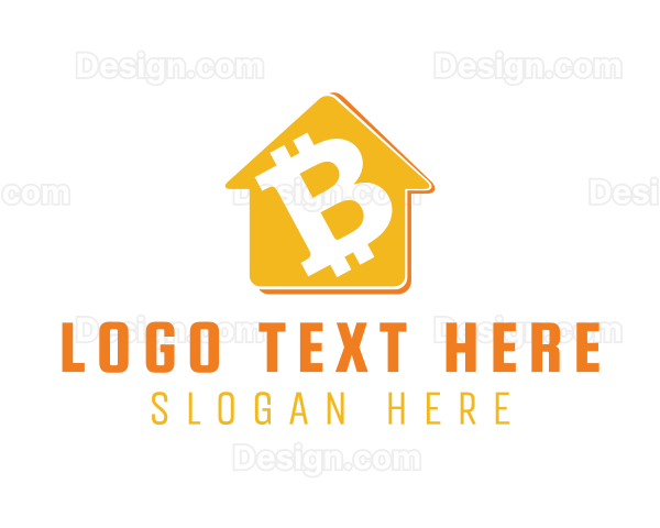 Yellow Bitcoin House Logo