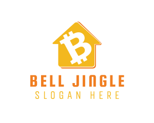 Yellow Bitcoin House logo design