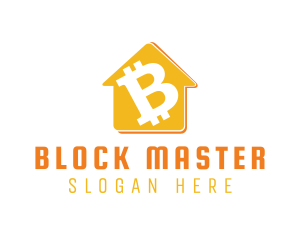 Yellow Bitcoin House logo design