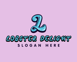 Retro Quirky Letter L logo design