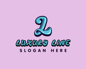 Retro Quirky Letter L logo design