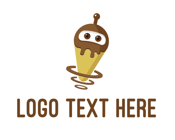 Robot Chocolate Ice Cream logo