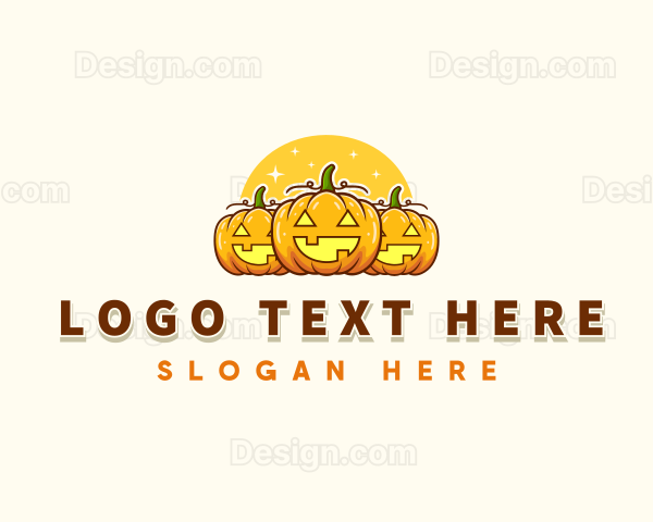 Spooky Pumpkin Halloween Logo