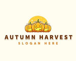 Spooky Pumpkin Halloween logo design