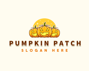 Spooky Pumpkin Halloween logo design