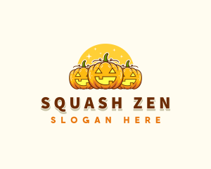 Spooky Pumpkin Halloween logo design