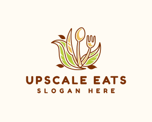 Utensils Kitchen Cafeteria logo design