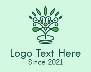 Intricate Eco Plant logo