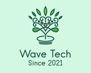 Intricate Eco Plant logo