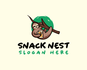 Sloth Beer Mug logo design