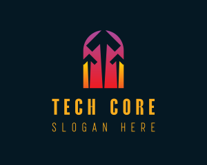 Cyber Tech Arrow logo design