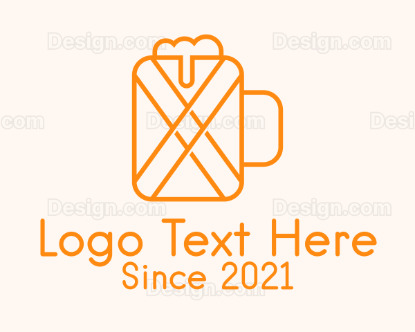 Orange Beer Mug Logo