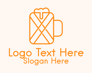 Orange Beer Mug  Logo