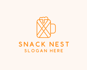 Orange Beer Mug  logo design