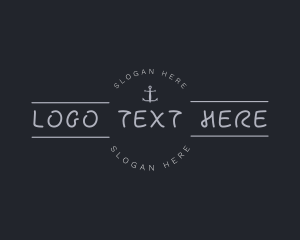 Anchor Nautical Handwriting  Logo