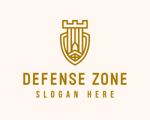 Castle Defense Shield logo design