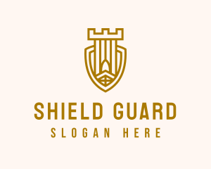 Castle Defense Shield logo design