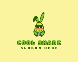 Cool Easter Bunny logo design