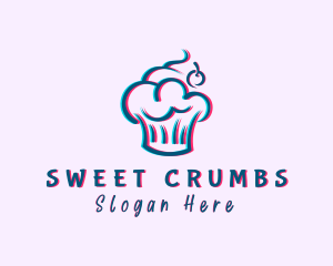Glitch Cherry Cupcake logo