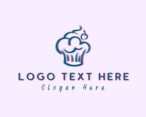 Glitch Cherry Cupcake logo