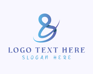 Modern - Luxe Ampersand Lettering logo design