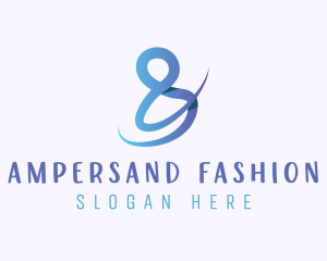 Luxe Ampersand Lettering logo design