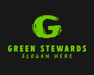 Green Handwritten Lettermark logo design