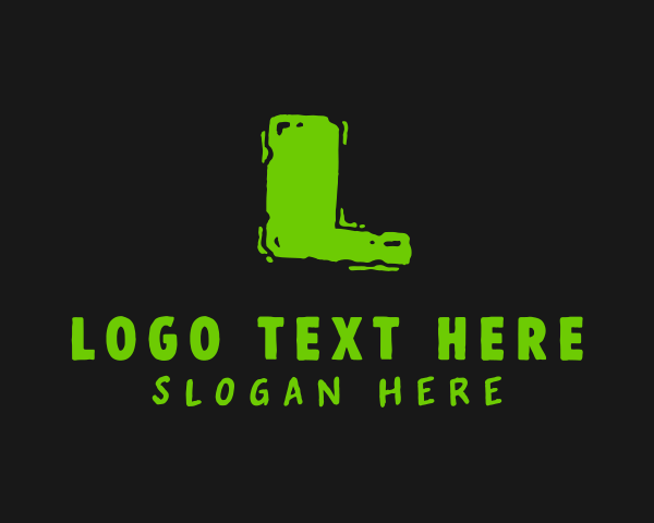 Green Handwritten Lettermark logo