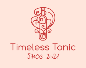 Swirly Liquor Bottle logo