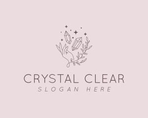 Feminine Hand Crystal logo design