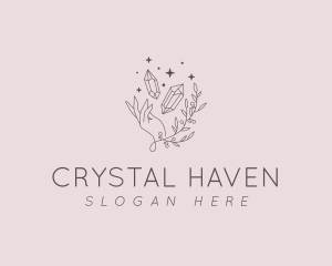 Feminine Hand Crystal logo design