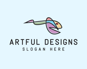 Abstract Fish Art logo design