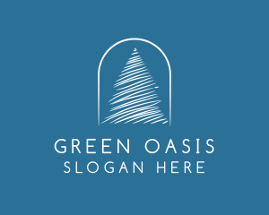 Winter Pine Tree logo design