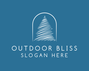 Winter Pine Tree logo design