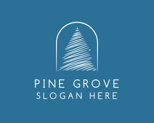 Winter Pine Tree logo design
