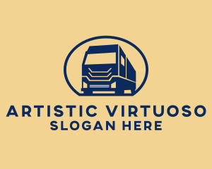 Cargo Truck Hauling logo design