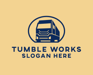 Cargo Truck Hauling logo design