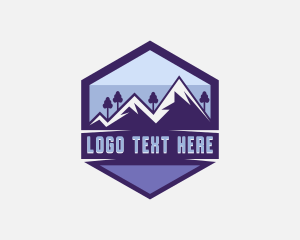 Trek - Hexagon Mountain Adventure Trek logo design