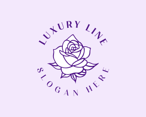 Luxury Rose Flower logo design