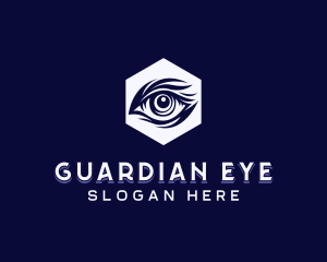 Hexagon Eye Safari logo design