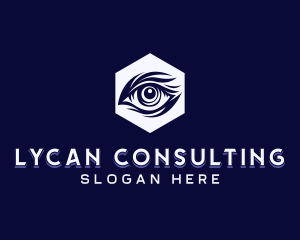 Hexagon Eye Safari logo design