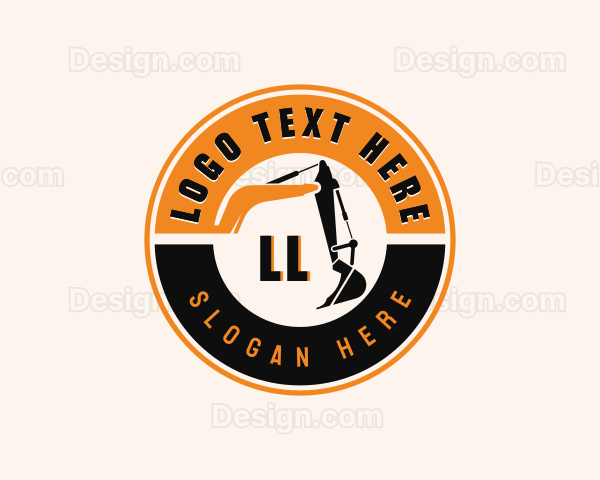 Excavator Mining Machinery Logo