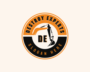 Excavator Mining Machinery logo design