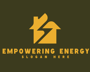 Home Electricity Bolt logo design