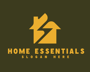 Home Electricity Bolt logo design